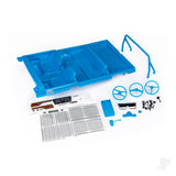 Interior Chevrolet Blazer (1969 -1972) (blue) (includes rollbar gauge bezel steering wheel and column shifter armrest decals) (fits #9111 9112 9130 or 9131 series bodies) (#9111 or 9112 series bodies require #9128 body cage for installation)