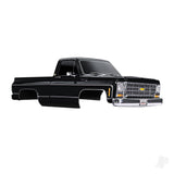 Body Chevrolet K10 Truck (1979) complete black (painted decals applied) (includes grille side mirrors door handles windshield wipers & clipless mounting) (requires #9288 inner fenders)