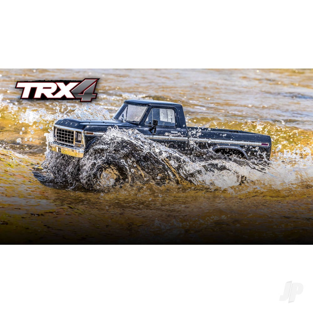 Traxxas TRX-4 1979 Ford F-150 1:10 4WD Electric RTE Scale & Trail Crawler - Black (+ TQ 2-ch/XL-5 HV Titan 550/Clipless Body)