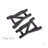 Suspension arms black rear (left & right) heavy duty 1deg toe angle (2)