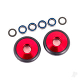 Wheels wheelie bar 6061-T6 aluminium (red-anodised) (2)/ 5x8x2.5mm ball bearings (4)/ o-rings (2)/ 5x8x0.3mm TW (2)