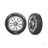 Tyres & wheels assembled glued (Weld chrome wheels tyres foam inserts) (front) (2)