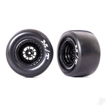 Tyres & wheels assembled glued (Weld glossy black wheels Mickey Thompson Drag Slicks sticky compound foam inserts) (rear) (2)