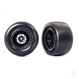 Tyres & wheels assembled glued (Weld glossy black wheels Mickey Thompson ET Drag Slicks smoke foam inserts) (rear) (2)