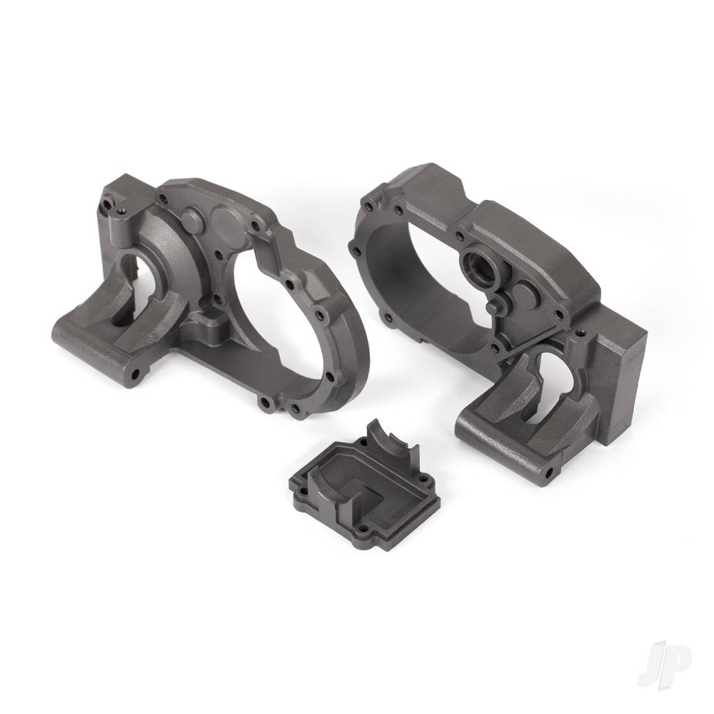 Gearbox halves left & right/ differential cover (charcoal gray)