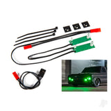 LED light set front complete (green) (includes light harness power harness zip ties (9))