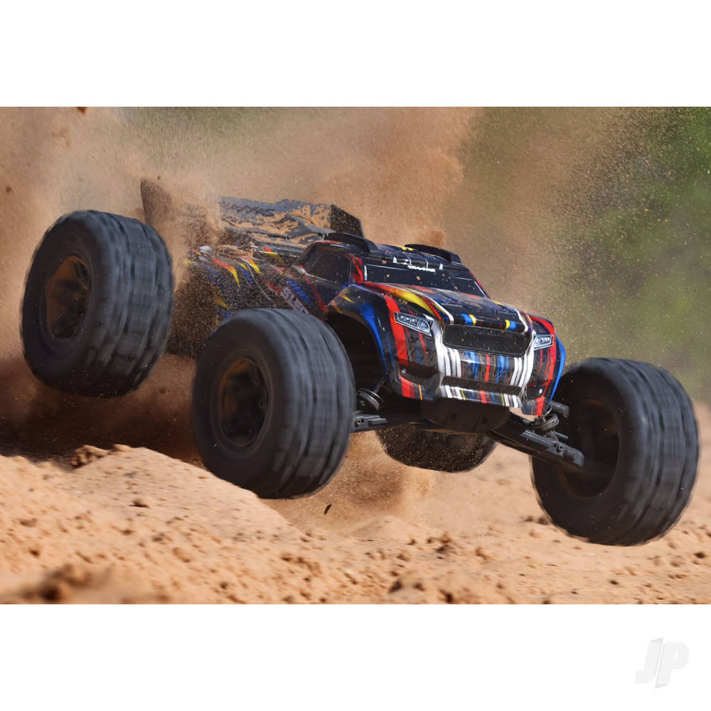 Traxxas Sledge Belted 1:8 4WD Brushless Electric Monster Truck Blue (+ TQi 2-ch TSM VXL-6S Belted)