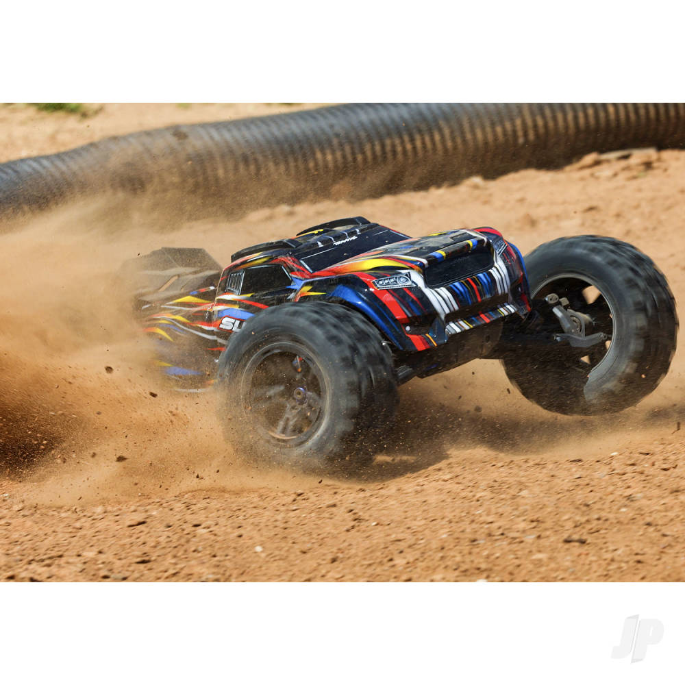 Traxxas Sledge Belted 1:8 4WD Brushless Electric Monster Truck Blue (+ TQi 2-ch TSM VXL-6S Belted)