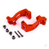 Caster blocks (c-hubs) 6061-T6 aluminium (red-anodised) left & right/ kingpin bushings (4)