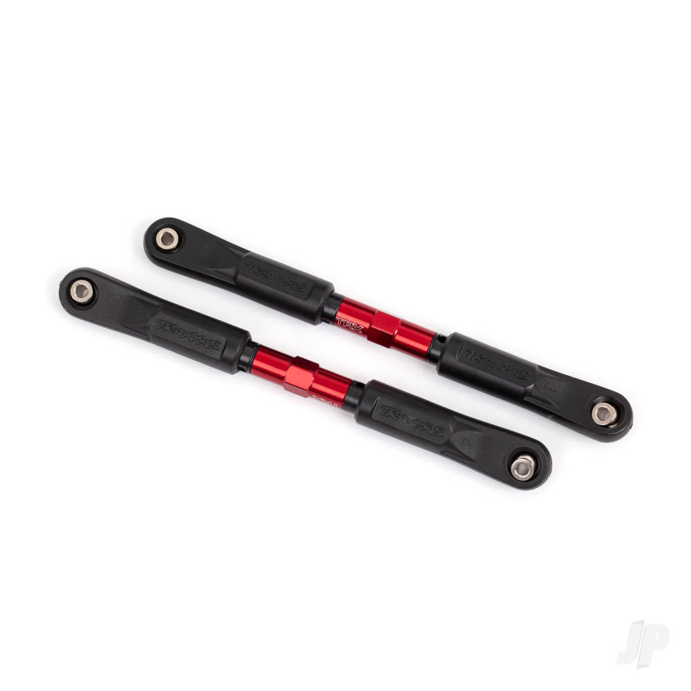 Camber links front Sledge (Tubes red-anodised 7075-T6 aluminium stronger than titanium) (117mm) (2)/ rod ends assembled with steel hollow balls (4)/ aluminium wrench 8mm (1)