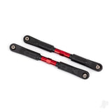 Camber links front Sledge (Tubes red-anodised 7075-T6 aluminium stronger than titanium) (117mm) (2)/ rod ends assembled with steel hollow balls (4)/ aluminium wrench 8mm (1)