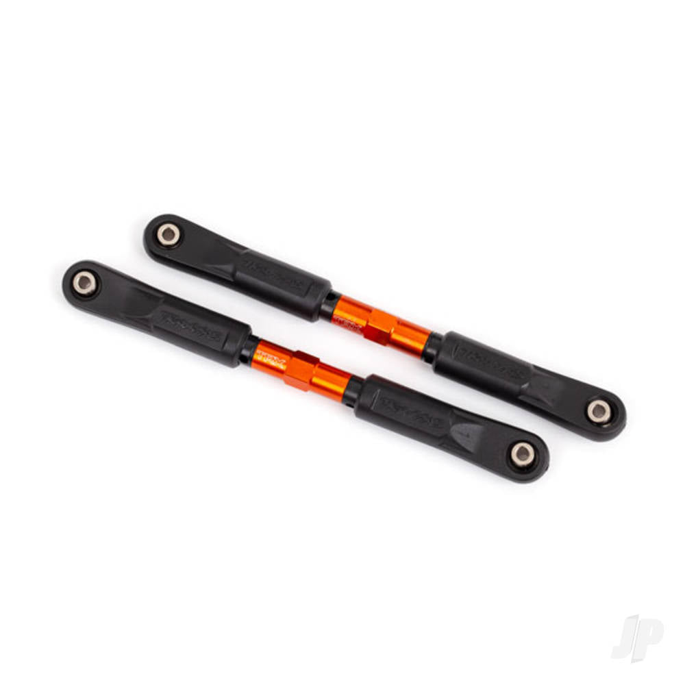 Camber links front Sledge (Tubes orange-anodised 7075-T6 aluminium stronger than titanium) (117mm) (2)/ rod ends assembled with steel hollow balls (4)/ aluminium wrench 8mm (1)