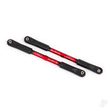 Camber links rear Sledge (Tubes red-anodised 7075-T6 aluminium stronger than titanium) (144mm) (2)/ rod ends assembled with steel hollow balls (4)/ aluminium wrench 8mm (1)