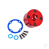 Carrier differential (aluminium red-anodised)/ differential bushing/ ring gear gasket/ 3x10mm CCS (4)