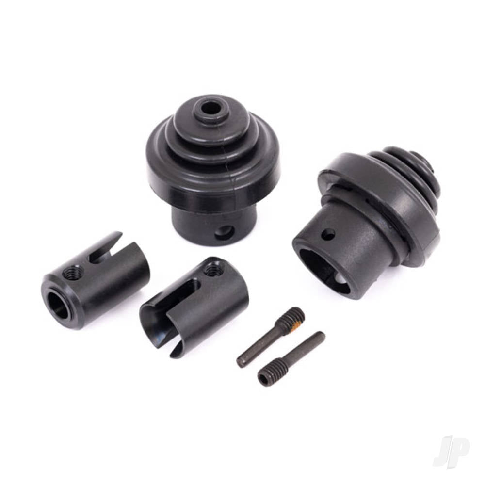 Drive cup front or rear (hardened steel) (for differential pinion gear) / driveshaft boots (2) / boot retainers (2)