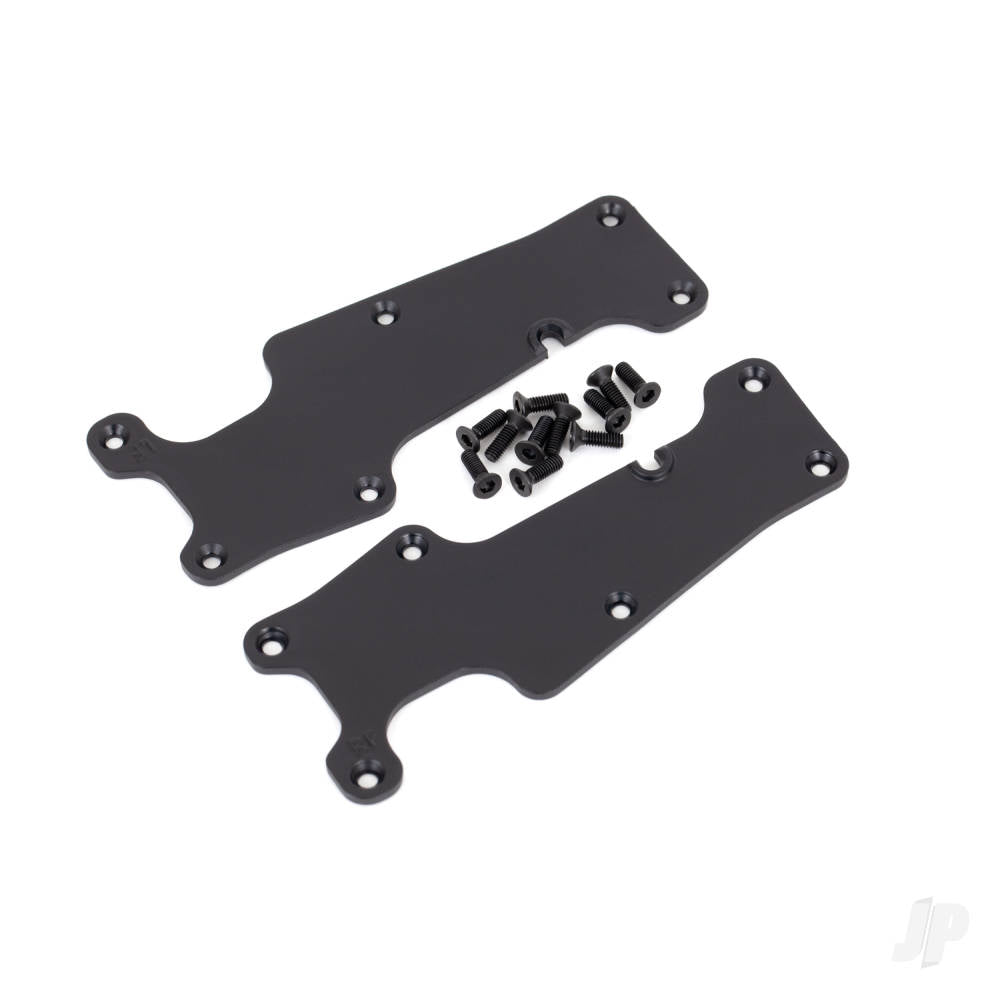 Suspension arm covers black front (left and right) / 2.5x8 CCS (12)