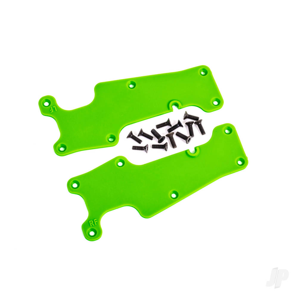 Suspension arm covers green front (left and right) / 2.5x8 CCS (12)