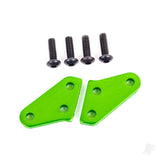 Steering block arms (aluminium green-anodised) (2) (fits #9537 and 9637 steering blocks)