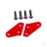 Steering block arms (aluminium red-anodised) (2) (fits #9537 and 9637 steering blocks)