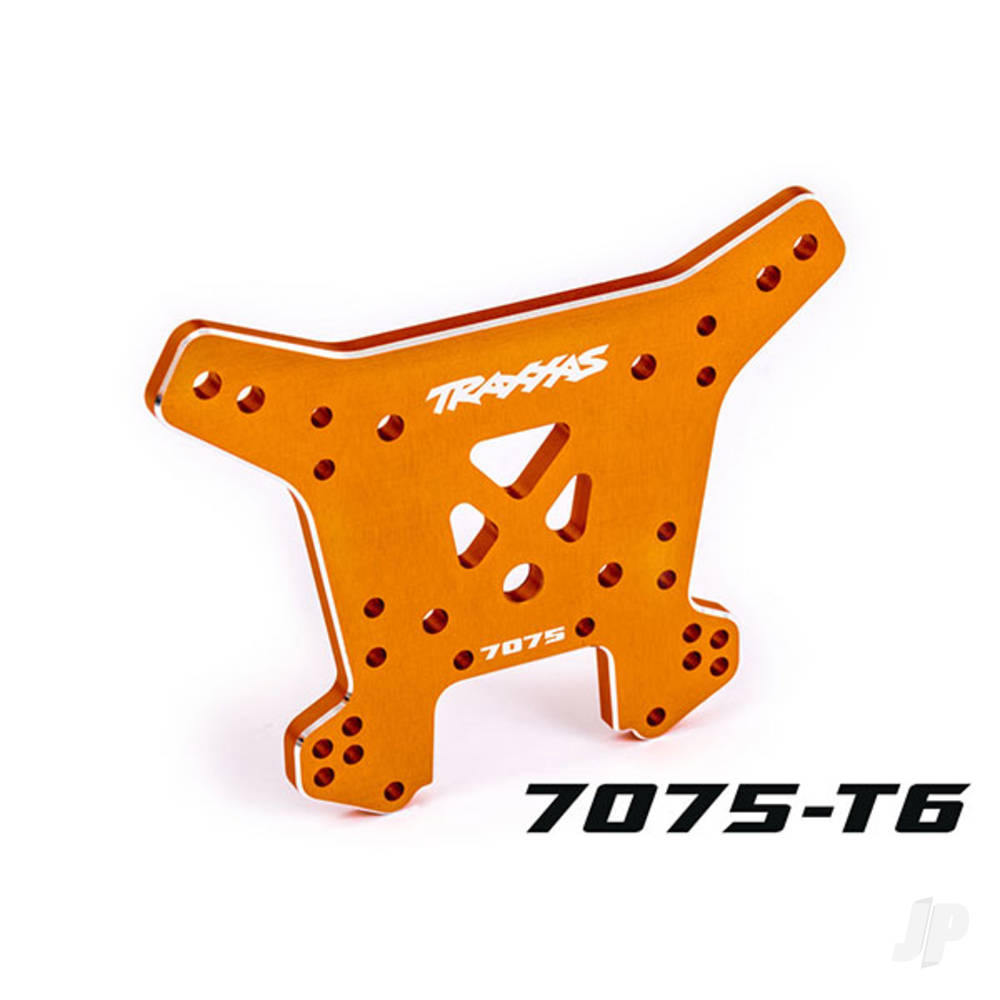 Shock tower rear 7075-T6 aluminium (orange-anodised) (fits Sledge)