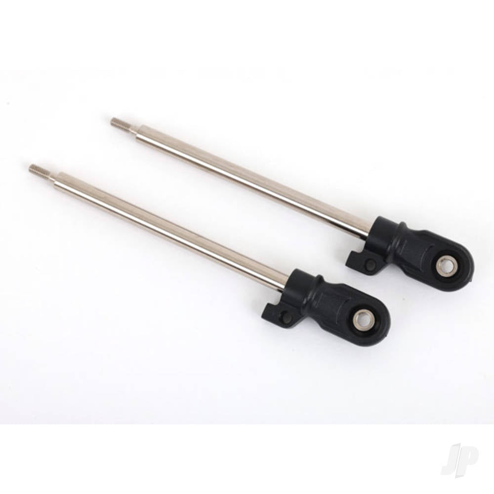 Shock shaft 80mm (GT-Maxx) (steel chrome finish) (2) (assembled with rod ends and steel hollow balls)
