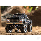 TRX-4M Ford 1979 F-150 High Trail Edition 1:18 4WD Electric Trail Crawler Black (+ TQ ECM-2.5 Titan 87T 750mAh LiPo USB charger)