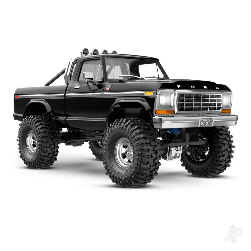 TRX-4M Ford 1979 F-150 High Trail Edition 1:18 4WD Electric Trail Crawler Black (+ TQ ECM-2.5 Titan 87T 750mAh LiPo USB charger)