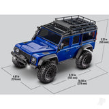 Traxxas TRX-4M Land Rover Defender 1:18 4WD Electric Trail Crawler - Black (+ TQ ECM-2.5 Titan 87T/ 750mAh LiPo USB Charger - Clipless Body)