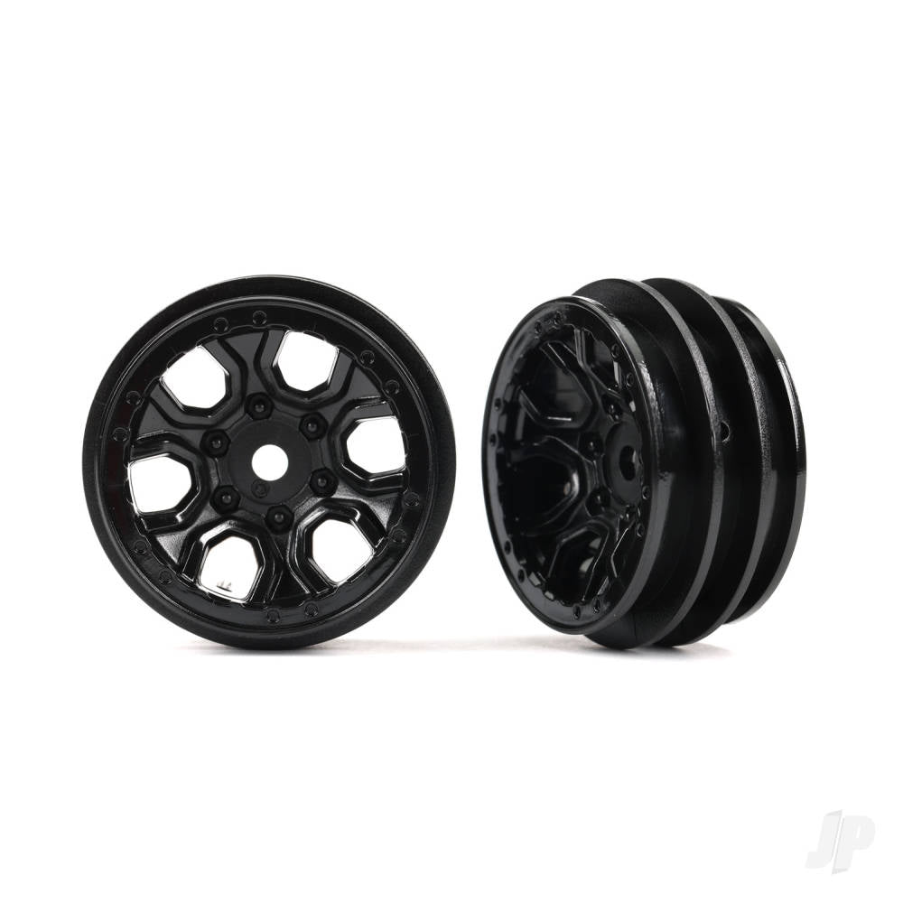 Traxxas Wheels 1.0in (Black Chrome) (2)