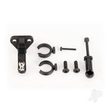 Traxxas Trailer hitch (assembled)/ trailer coupler/ 3mm spring pre-load spacers (2)/ 2.5x8mm BCS (2)/ 1.6x10mm BCS (self-tapping) (1)