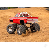 Traxxas TRX-4MT Chevrolet K10 1:18 4WD Electric Monster Truck - Red (+ TQ/ECM-2.5/Titan 87T/750mAh LiPo/USB charger)