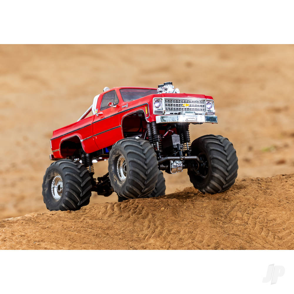 Traxxas TRX-4MT Chevrolet K10 1:18 4WD Electric Monster Truck - Red (+ TQ/ECM-2.5/Titan 87T/750mAh LiPo/USB charger)