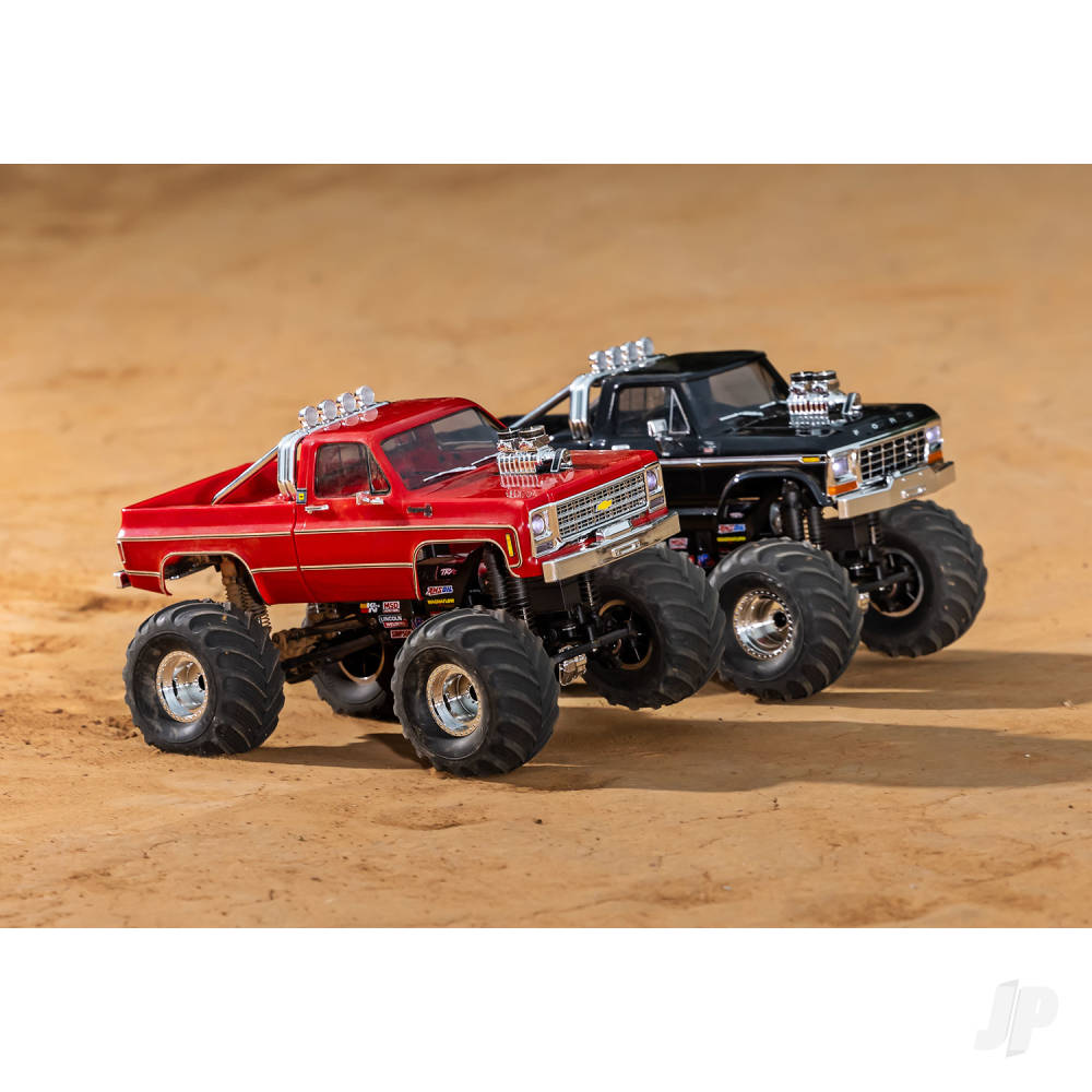 Traxxas TRX-4MT Chevrolet K10 1:18 4WD Electric Monster Truck - Red (+ TQ/ECM-2.5/Titan 87T/750mAh LiPo/USB charger)