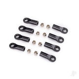 Rod ends long (8)/ hollow balls steel (8) (for 1:18 TRX-4M vehicle accessory suspension links)