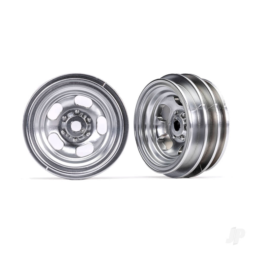 Traxxas Wheels 1.0in (Satin Chrome) (2)