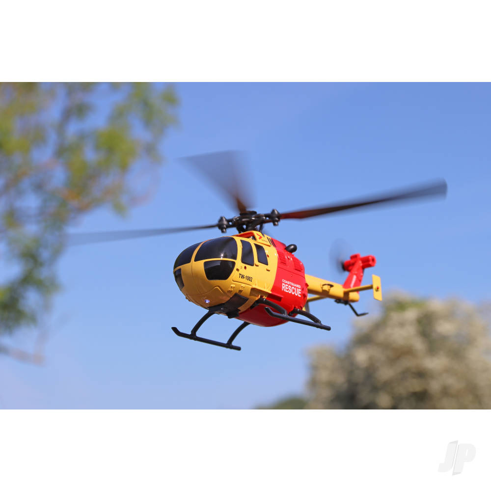 Twister BO-105 Scale 250 Flybarless Helicopter with 6 Axis Stabilisation and Altitude Hold (Yellow/Red)