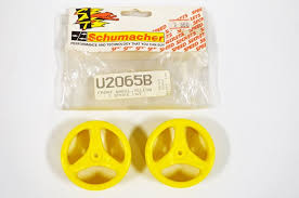 Schumacher Front Wheels Yellow 3 Spoke Cat 3000 U2065B (Box 103)