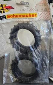 Original Vintage Schumacher Cat 2000 Front 2x20 Tyres Green Compound U6524S (Box 103)