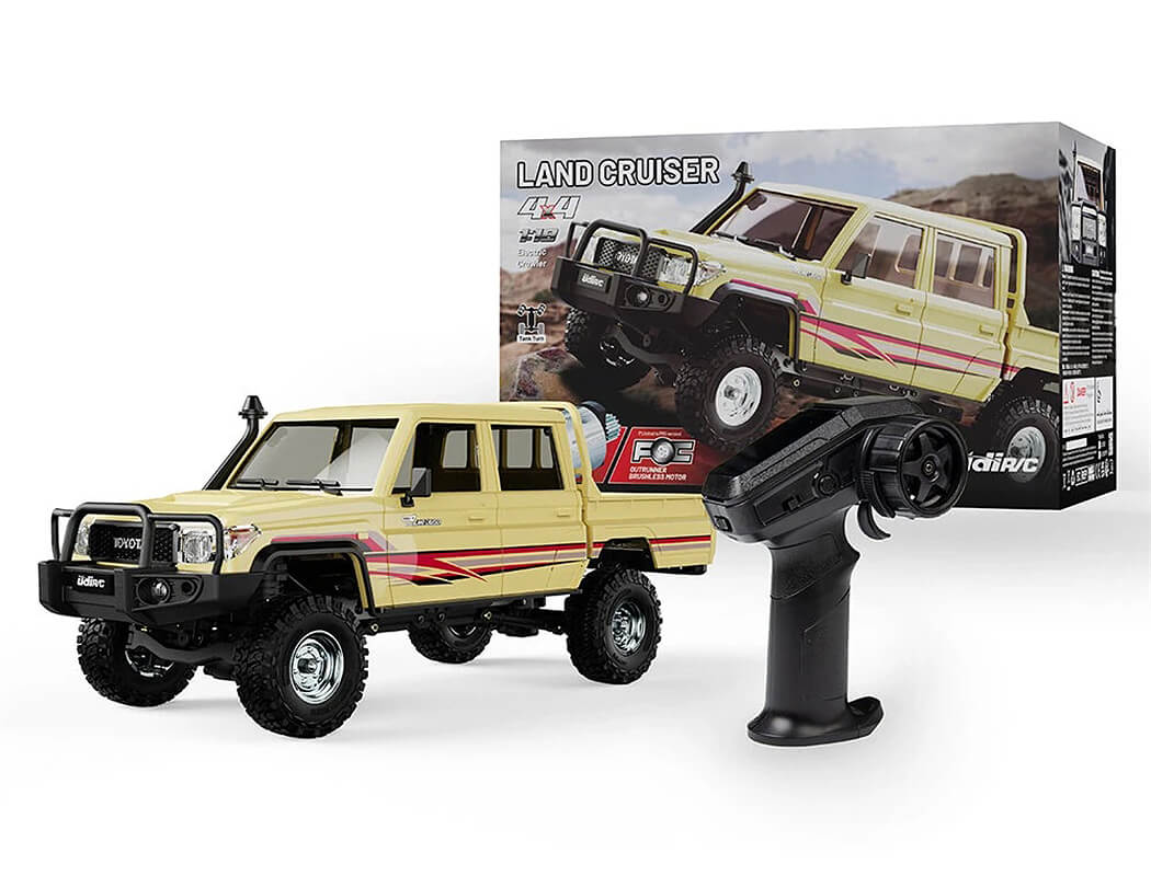 UDI RC TOYOTA LAND CRUISER RTR 1/18 DOUBLE CAB BRUSHLESS - SAND