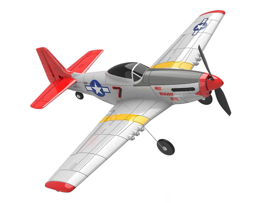 VOLANTEX P-51D MUSTANG V2 RED 4CH 400MM BRUSHED W/GYRO RTF V761-5V2R