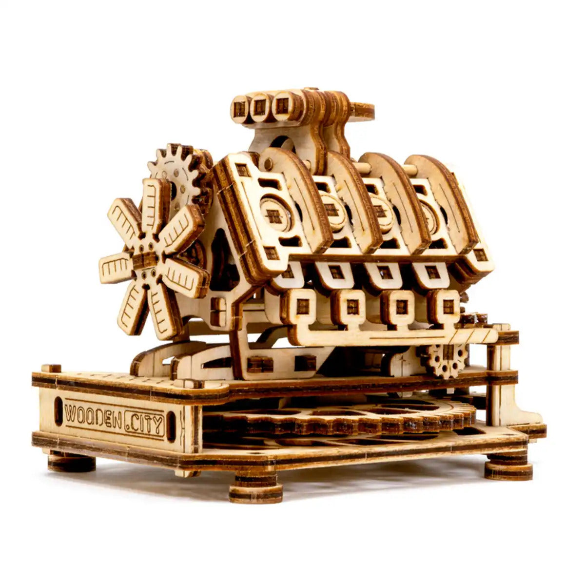 Woodencity Puzzle V8 Engine