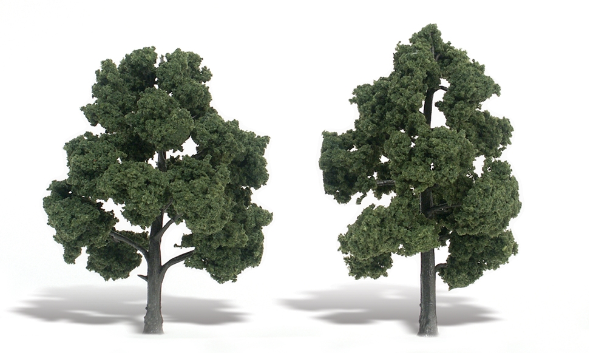 Woodland Scenics 5 inch - 6 inch Ready Made Medium Green (2/Pk) WTR1513
