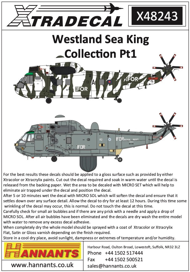 Xtradecal 1/48 Westland Sea King Decal Colletion Part 1 X48243