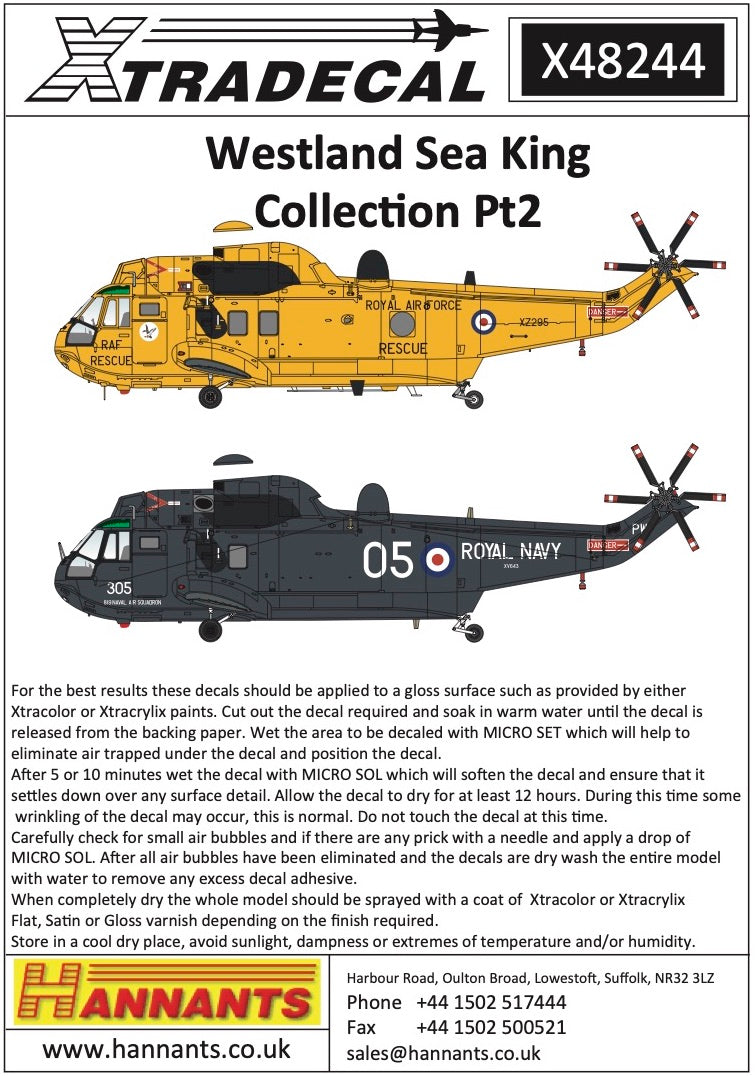 Xtradecal 1/48 Westland Sea King Decal Collection Part 2 X48244