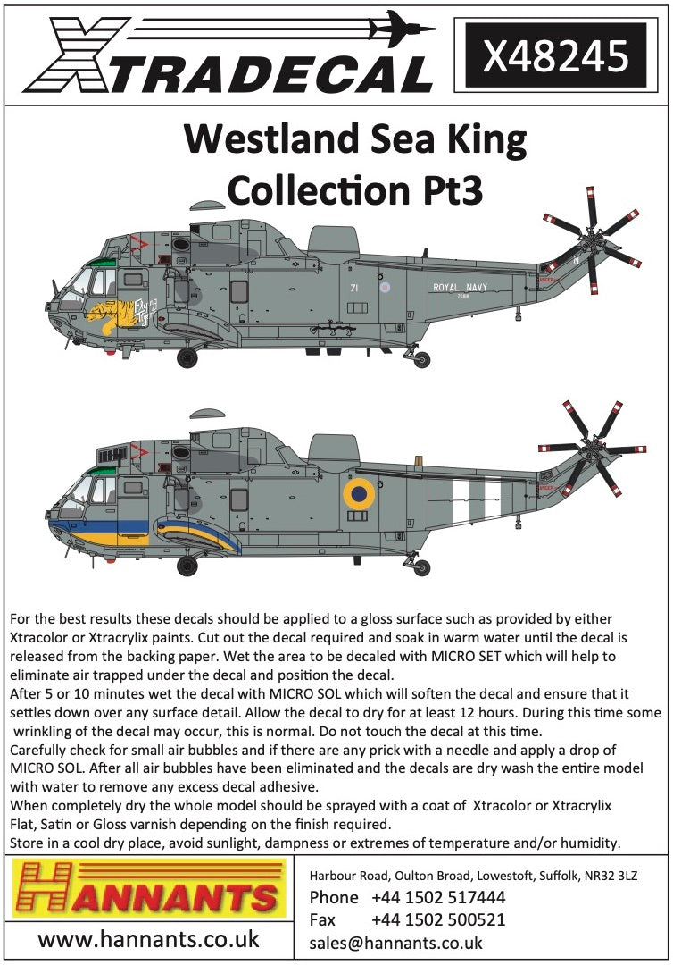 Xtradecal 1/48 Westland Sea King Decal Collection Part 3 X48245