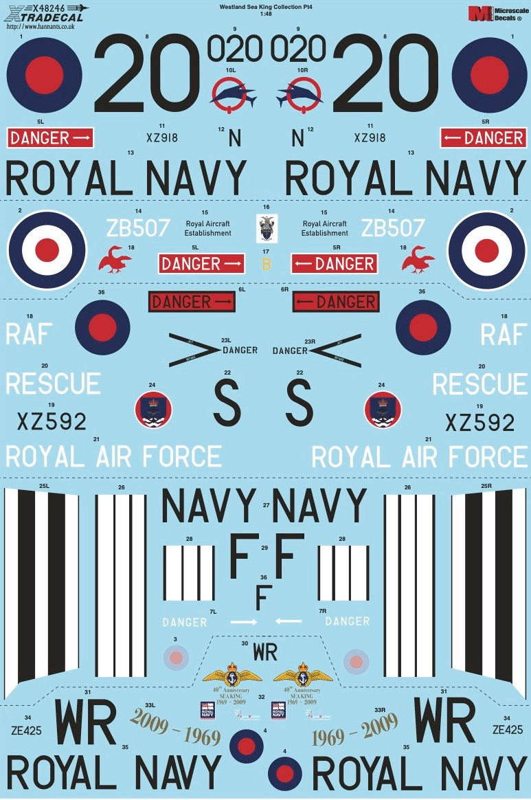 Xtradecal 1/48 Westland Sea King Decal Collection Part 4 X48246