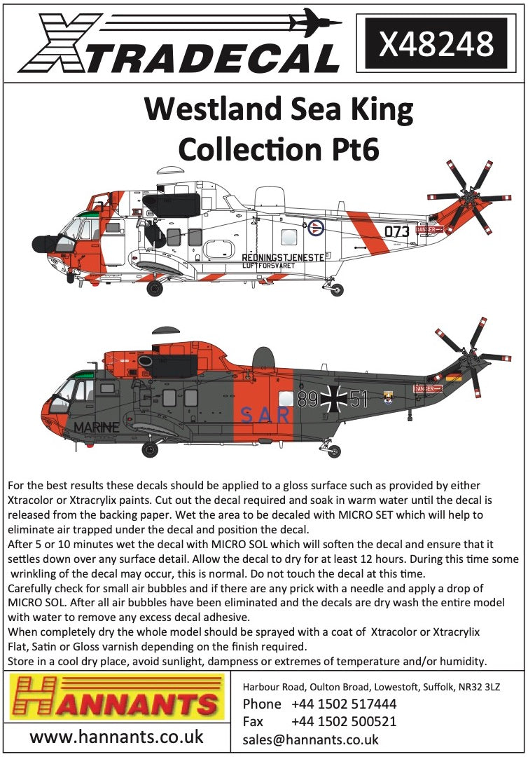 Xtradecal 1/48 Westland Sea King Decal Collection Part 5 X48248