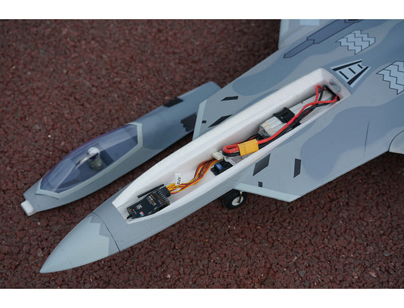 XFLY TWIN 40MM F-22 EDF 702MM JET W/O TX/RX/BATT XF117P