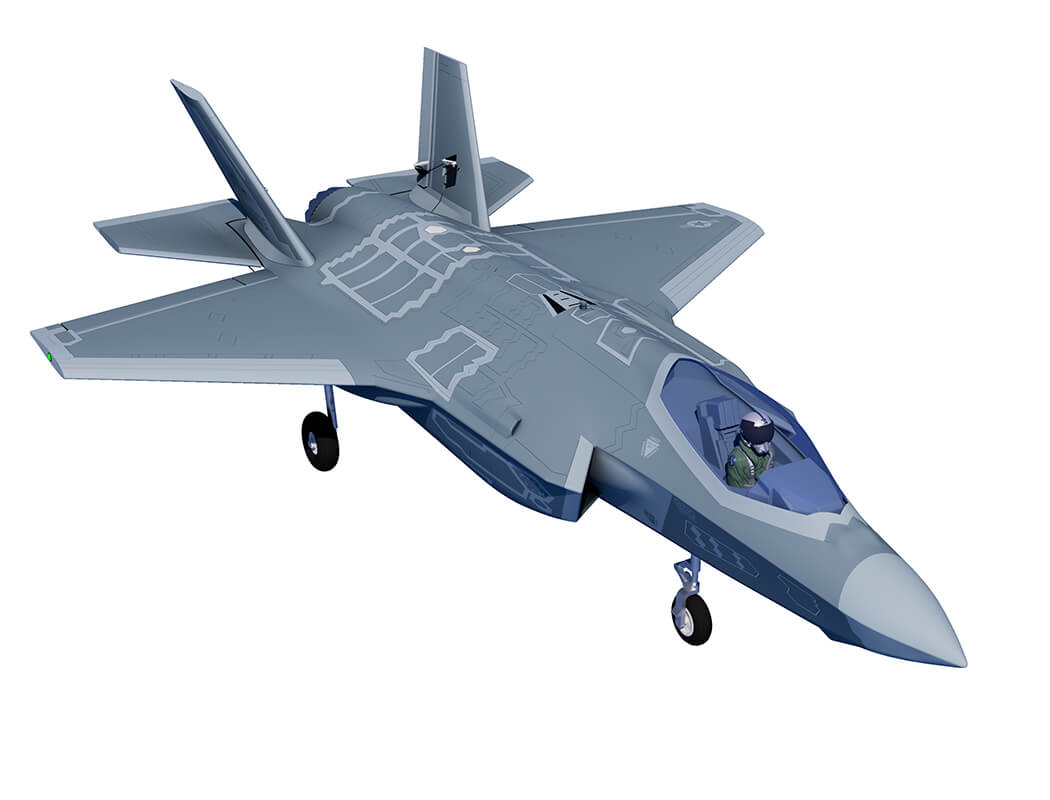 XFLY 70MM F-35 LIGHTNING EDF 750MM WITH RETRACT WITHOUT TX/RX/BATT - PRE ORDER - EXPECTED 2026