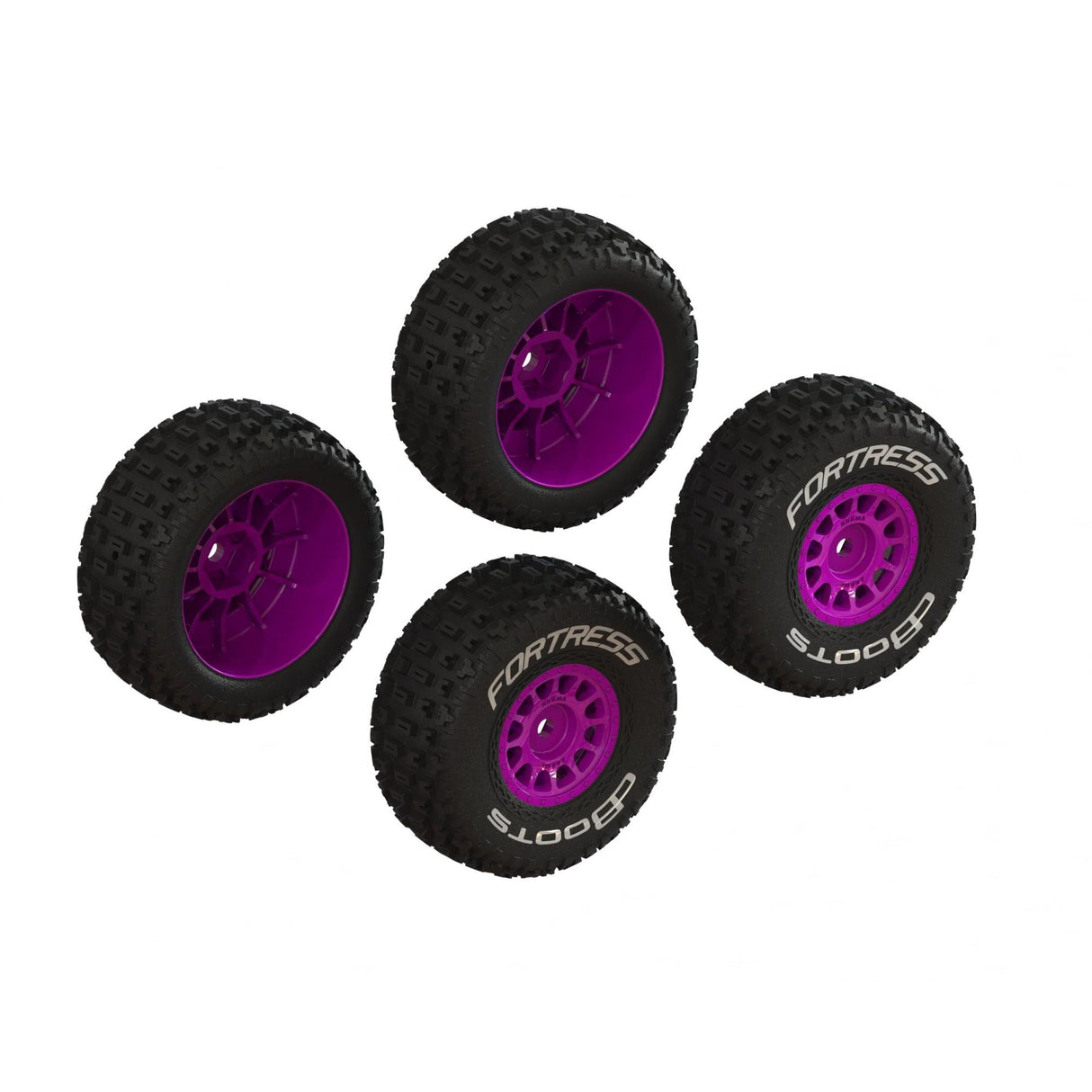 dBoots FORTRESS Glued Tire Set Purple (2 Pairs)